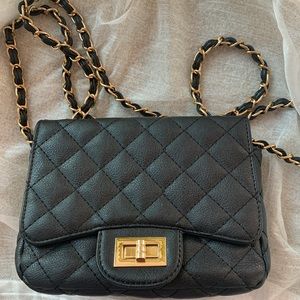 NWOT Black and Gold Mini Purse